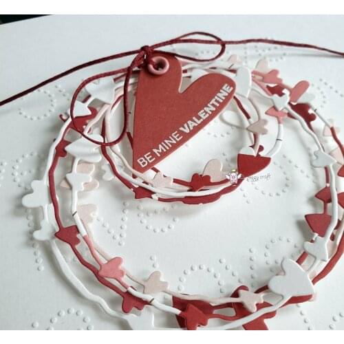 Mmao Crafts Metal Steel Cutting Dies New Heart love decoration Stencil For DIY Scrapbooking Paper/photo Cards Embossing Dies