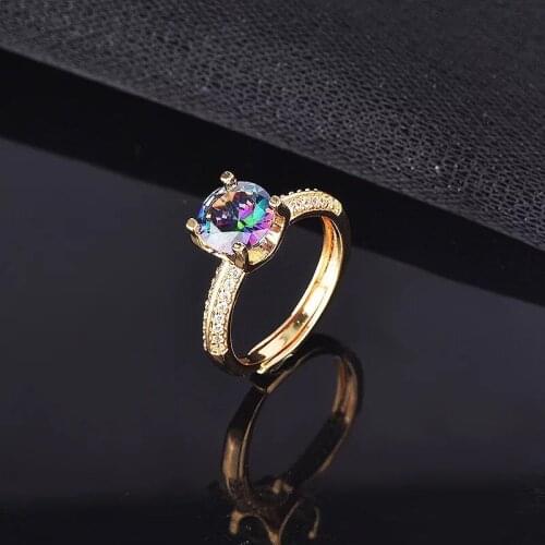 Fashion Promise Wedding Rings Inlay Dazzling Colorful Zirconia Luxury Fine Jewelry Various Styles Available For Women Engagement