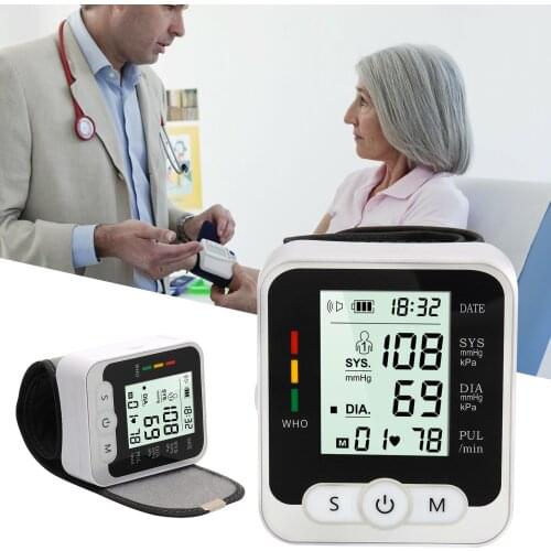 Blood Presssure Monitor Systolic/Diastolic Pressure Pulse Rate Wrist Measurement Family Health Care