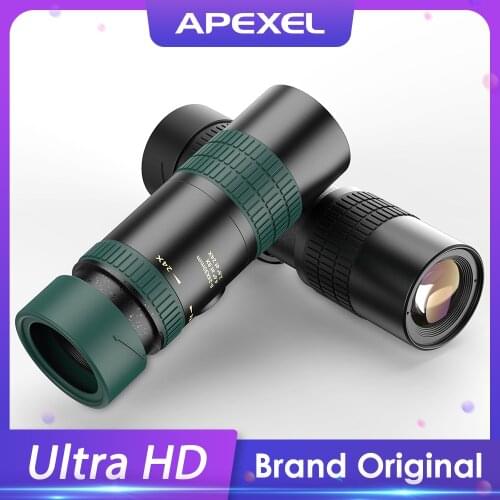 APEXEL 8-24x30 Zoom lens Telephoto Telescope Monocular Long Range Powerful Foldable phone lenses for smartphones Hunting Camping