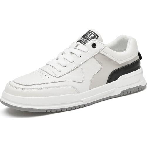 Mens Shoes Cow Leather Low-top Strappy Sport Skateboarding Shoes Breathable Hard-Wearing Comfortable Fashion Classic