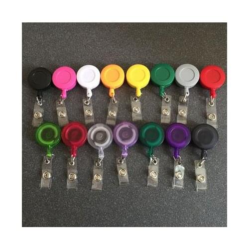 New 100 pcs Keychain Office Card Sleeve Sets ID Badge Case Clear Bank Lanyards Keychain Telescopic buckle