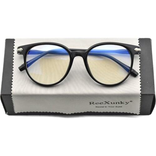 New 2021 Unisex Anti Blue Rays Computer Glasses Women Vintage Round Frame Gaming Mens Anti Eyestrain Light Blocking Eyewear