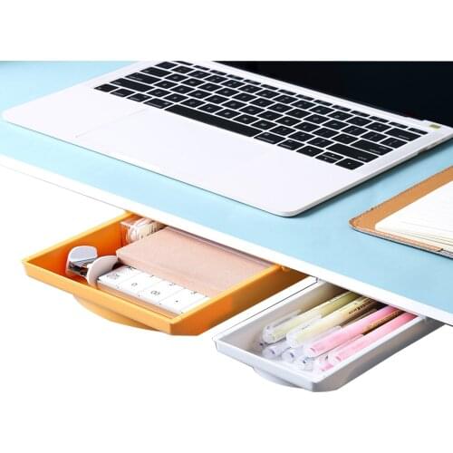 Drawer Organizer Pencil Tray Under The Table Self Adhesivestorage Box Used to Organize Office Appliances Retractable Drawer Tray