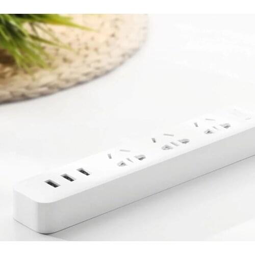 Original Xiaomi Smart Home Electronic Power Strip Socket Fast Charging 3 USB with 3 Sockets Standard Plug Interface Extension