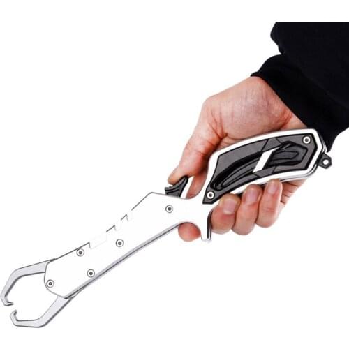 Portable Fishing Gripper Stainless Steel Fish Lip Grip Handle Grab Carp Fishing Lip Grip Fishing Tackle Tools Fish Accessoryer