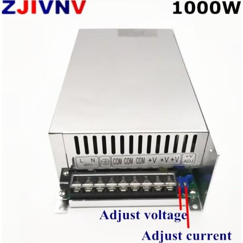 Current Voltage adjustable Switching Power Supply Led Power Supply 1000W 0-24V 36V 48V 60V 80V 90V 110v 150v 220v Ac To Dc