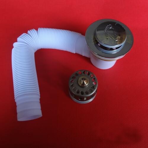 With filter shower room water Bath drain device,Drainage bathtub water,plated bathroom bathtub drainag,Drain press switch