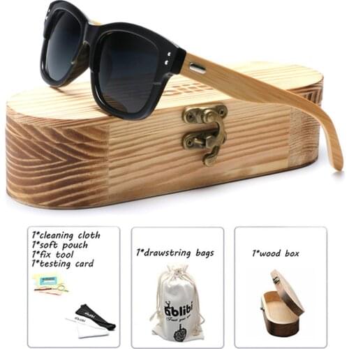 Wooden Sunglasses Men,Polarized Wood Sunglasses Men Square Frame UV400 Women Grey Sunglasses gafas de sol mujer
