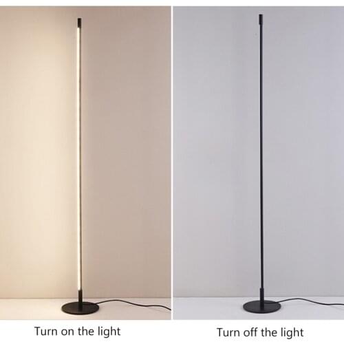 Modern Simple Floor Lamp Black/white Dimming LED Standing Lamp for Living Room Bedroom Home Decor Remote Control Floor Fixtures