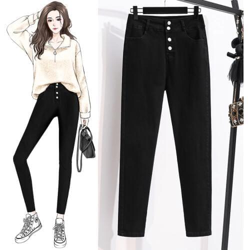 Women Fashion Black High Waisted Skinny Elastic Legged Pants Slim Pencil Pants Women Trousers Plus Size 5xl 4xl