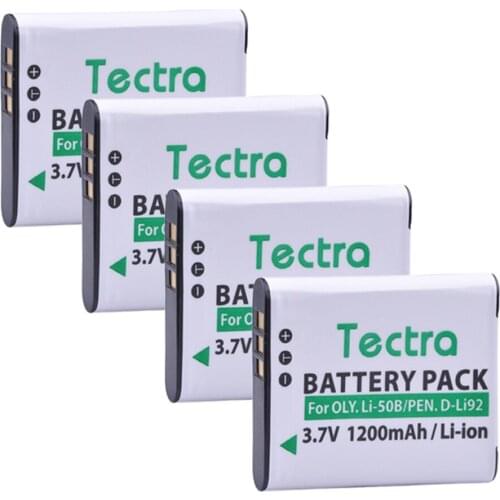 Tectra 4PCS Li-50B Li 50B Battery for Olympus SP 810 800UZ u6010 u6020 u9010 SZ14 SZ16 D755 u1010 SZ30 SZ20 XZ-1 VR350 SZ31 SZ16