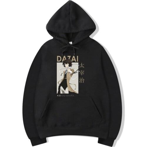 Bungo Stray Dogs Print Men/women Hoodies Anime Unisex Harajuku Aesthetic Sweatshirt Ulzzang Dazai Graphic Casual Male Hoody
