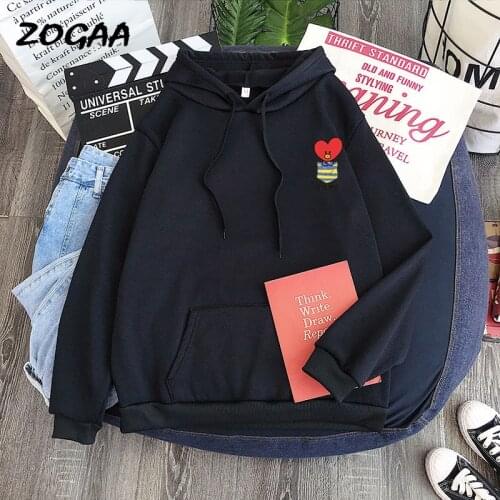 ZOGAA Hoodie Man New Candy Color Sweatshirt Sweater Personality Wild Fake Pocket Love Spring Autumn Fashion Large Size Loose Hot