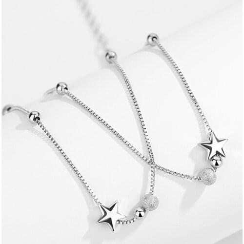 Beadsnice jewelry anklets necklaces woman jewellery accessories star pendant anklet 925 sterling silverID 40353