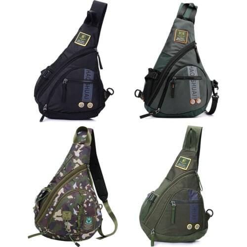 Waterproof Nylon Men Single Shoulder Cross Body Bag Military Travel Cycling Sling Rucksack Chest Back Pack Messenger Bags