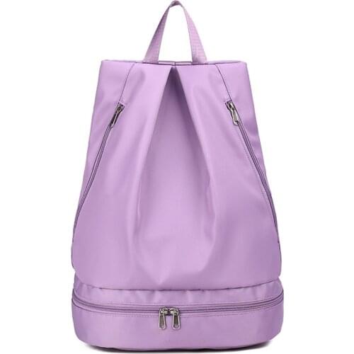 Waterproof Dry Wet Depart Solid Color Duffle Bag with Shoe Compartment Teenagers Big Capacity Gym Sports Backpack