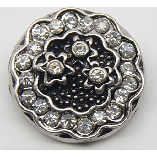 Snap Button Jewelry 18MM Rhinestone Style Charms For Making Fashion Jewelry