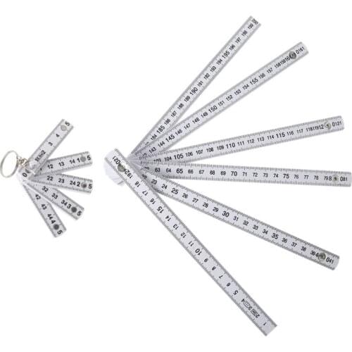 1 Pcs 6 Folding Ruler Plastic Measuring Tool 2m and 0.5m Length Measuring Tool, Wood Work Measurement Tool, Compact Keychain