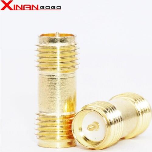 100pcs RF SMA adapter RP SMA female (pin) to SMA female(pin) connector Double Straight goldplated