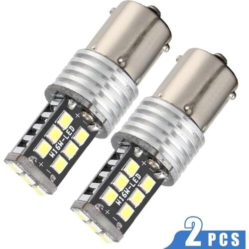 2pcs Car Light DC 12V Super White 1156 BA15S P21W 15 SMD 2835 LED Car Bulbs Auto Brake lamp Turn signal Light Bulb Car Light