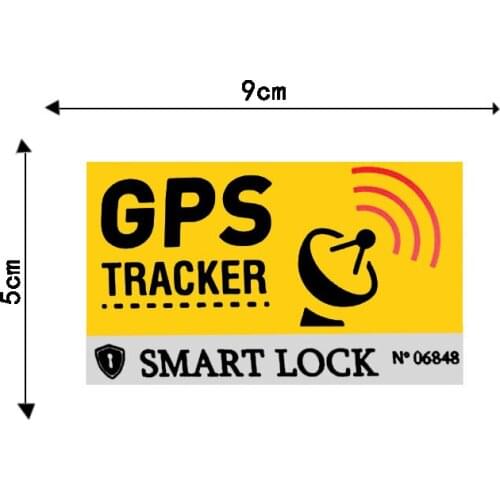 2 Pcs Creative Car Sticker GPS Tracker Smart Lock Accessories Reflective Waterproof Cover Scratches PVC Decal 5cm*9cm