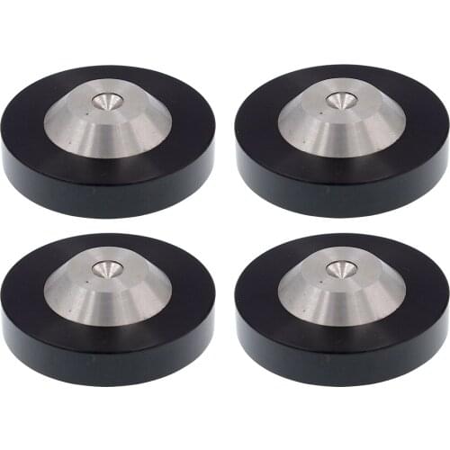 4PCS SPEAKER SPIKE FEET PAD 39mm 49mm 304 Stainless Steel+ Graphite Audio Isolation Amplifier Turntable DAC Preamp CD Radio Pad