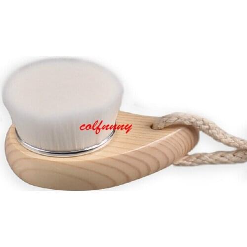 500pcsNew Soft Mild Fiber Exfoliating Facial Brush Facial Face Deep Cleansing Clean Wash Pore Care Brush Head Wood face cleaner