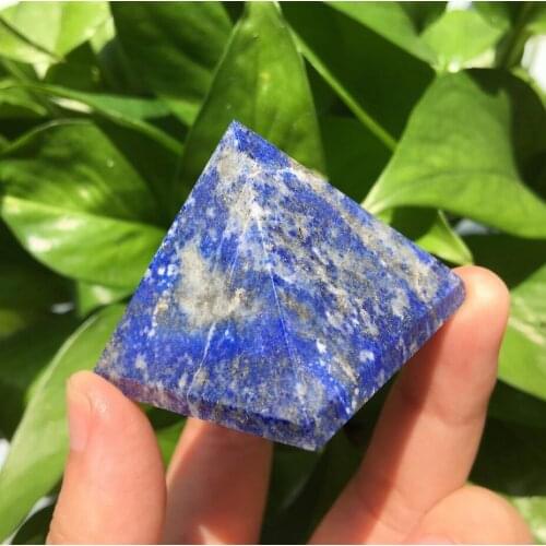 85g Natural Lapis Lazuli Quartz Crystal Pyramid Healing China