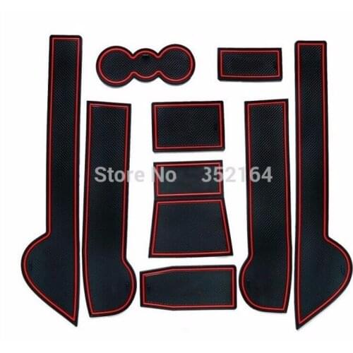 Auto anti-slip cup holder mat non slip door gate pad for skoda yeti 2013 2014 2015, car styling