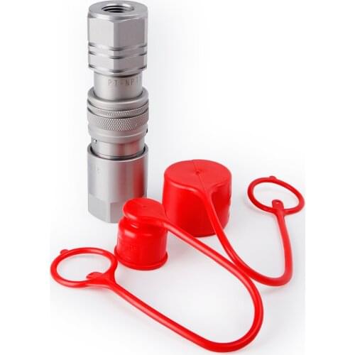 CarBole 1/2" NPT Skid Steer Bobcat Flat Face Universal Hydraulic Quick Connect Couplers Set Replace Parker FE Safeway FFE49