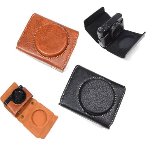 High Quality Leather Camera Case Cover For Sony RX100 RX100 VII VI VA V IV III II 7 6 5 4 3 2 RX100M3 M4 M5 M6 M7 With Strap