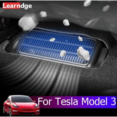 Learndge For Tesla Model 3 Y Car Air Outlet Cover Under Seat Air Vent Anti-blocking Dust Cover Car Interior Accessories