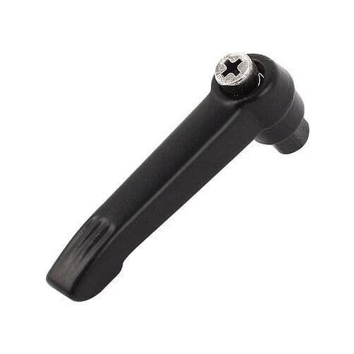 Machinery M5 Female Thread Adjustable Metal Handle Lever Black