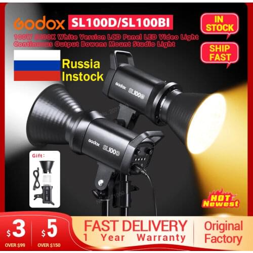 Godox SL100D SL-100D 100W 5600K White Version LCD Panel LED Video Light Continuous Output Bowens Mount Studio Light