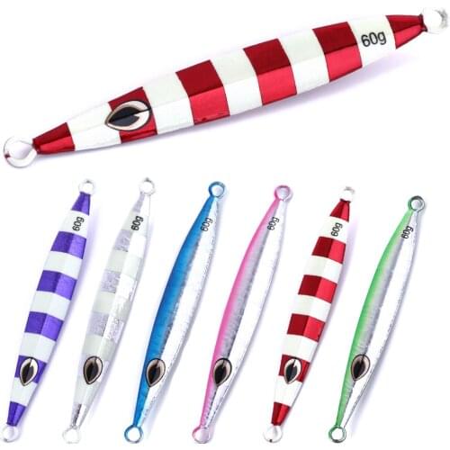 HENGJIA 1PC 12.3cm 60g Metal Lead Fishing Lures Sea Sinking Hard Jig Wobbler Bait Pesca Fishing Tackle