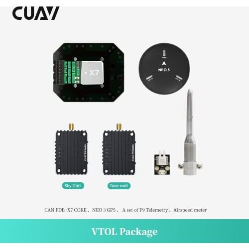 CUAV VTOL X7 core carrier board package set with NEO 3 GPS and P9 telemetry For RC Quadcopter Helicopter Airplane VTOL Drone