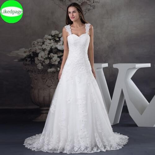 Appliques Lace Wedding Dress 2021 Vestido De Noiva Robe Mariage Beaded Trouwjurk Boda Sukienka Na Wesele Bride Gown For Women