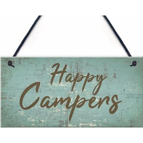 Meijiafei Caravan Signs And Plaques Novelty Camping Holiday Chic Mum Dad NAN Sign For Her 10" X 5"