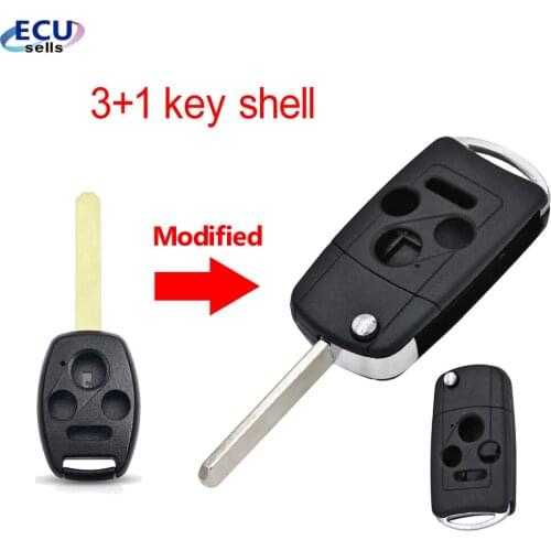 2 Button Modifed Folding Car Key Case Remote Key Shell Case For Honda CRV Civic Jazz 2006 2007 2008 2009 2010 2011