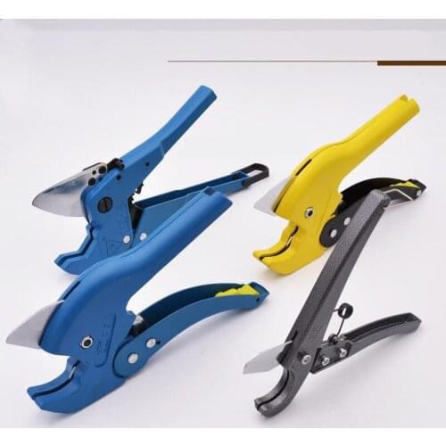 PVC Pipe Cutter 42mm Aluminum Alloy Body Ratchet Scissors Tube Cutter PVC/PPR/PE Hose Cutting Hand Tools