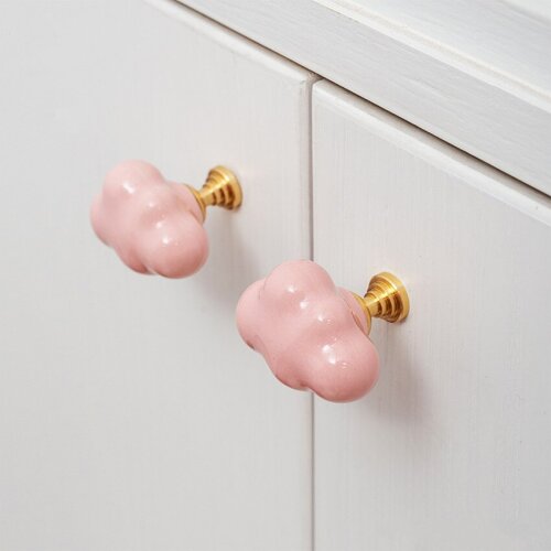 NEW cute cartoon Childrens room environmental protection knob Colorful drawer single hole handle Ceramic furniture cabinet Pull