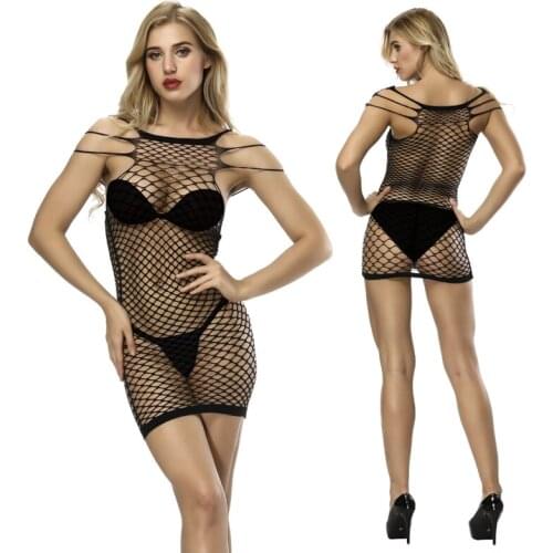 Sexy Track Digital Lingerie Womens Costume Black Underwear Slip Intimate Dress Body Suit Fishnet Clothing