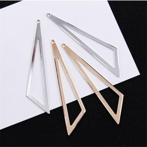 10pcs Gold Metal Geometric Pendants Charms DIY Stud/Drop Earrings Making Tassels Women Ear Jewelry Findings Accessories