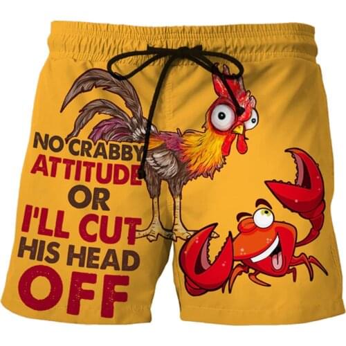 PLstar Cosmos New summer Fashion Shorts crabby attitude 3D Printed Male/Female streetwear Casual Cool Shorts 01