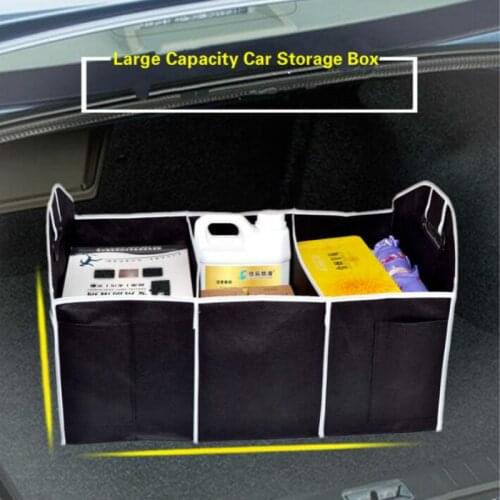 Folding Car Trunk Organizer Storage Bag Non-Woven Fabrics Stowing Tidying Bag Organizer Storage Box Container Car Decoration