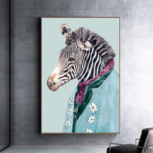 Modern Style Abstract Gold Zebra Animals Canvas Painting Poster And Prints Wall Art Pictures For Kids Living Room Decor Caudros