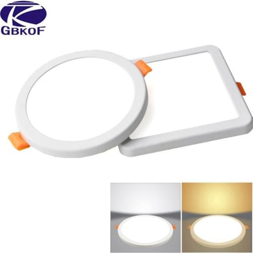 LED Panel Lights Ultrathin Surface Downlight 6W 8W 15W 20W 220V Square Round Panel Light White/Warm Indoor Bedroom LED Light
