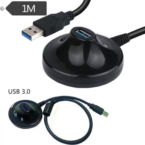 USB 3.0 Type-A Male Plug to A Female Jack Extension Dock Station Adapter Cradle Base Docking Stand Cable Lead 1m