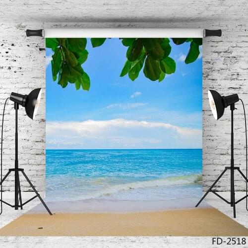 Beach Blue Sky Sea Photographic Backgrounds Vinyl Photo Studio for Wedding Baby Camera Photo Photo Studio Photo Shootings